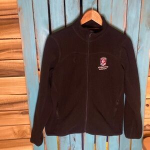 Timberland Black Full-Zip Women's Fleece Jacket with Embroidered Logo